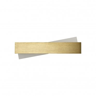CARYS Contemporary LED Wall Light Brushed Gold Frosted White