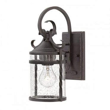 black decorative exterior wall light