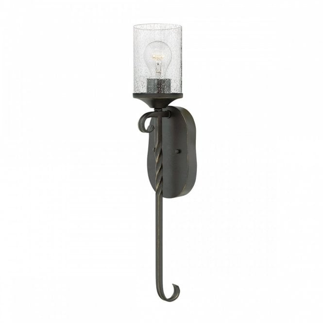 CASA Wall Light Black with Glass Shade