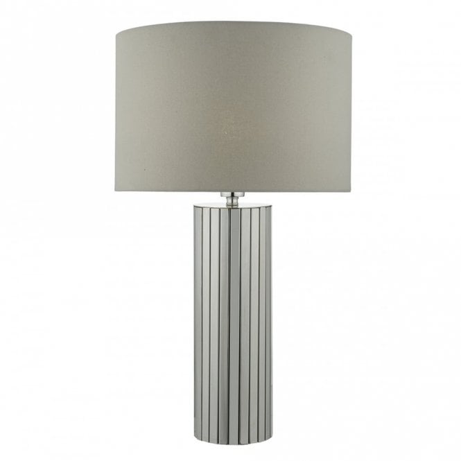 CASSANDRA - Modern Chrome And Grey Table Lamp