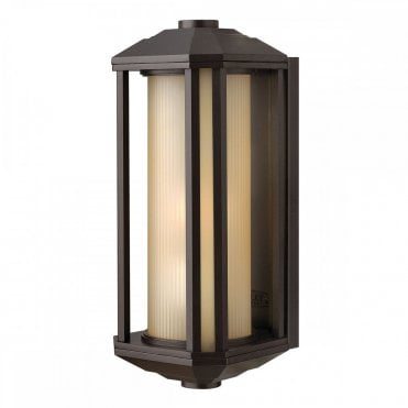 medium bronze exterior wall light with diffuser