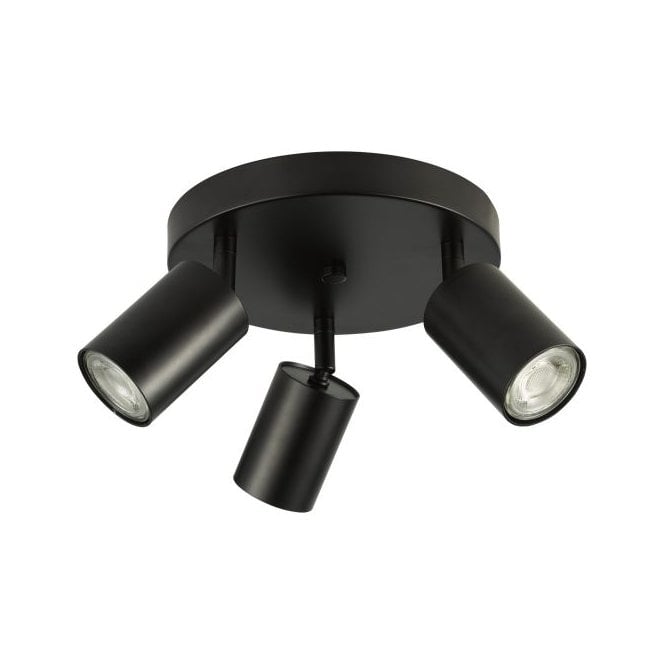Cawley 3 Light Cluster Spotlight - Matte Black