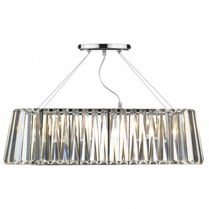 CECILIA - Oval Bar Ceiling Pendant Ceiling Light With Crystal