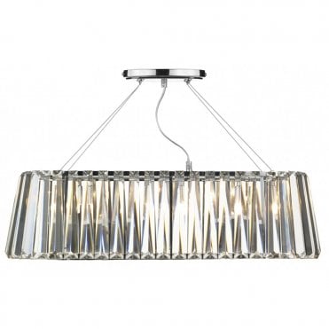 CECILIA - Oval Bar Ceiling Pendant Ceiling Light With Crystal