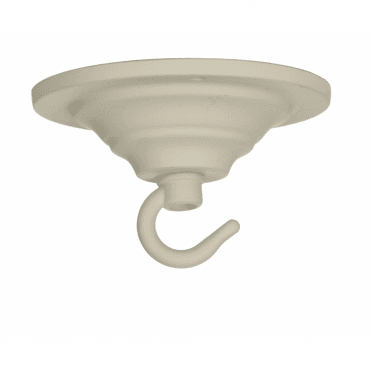 CEILING HOOK - Single Hook Ceiling Rose Plate Cotswold Cream
