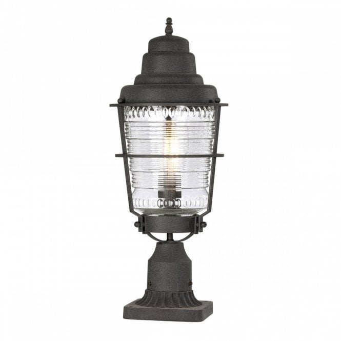 CHANCE Harbor Pedestal Lantern Black Exterior Lighting IP44 Rated