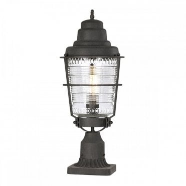 black lantern pedestal light 