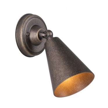 aged brass wall light
