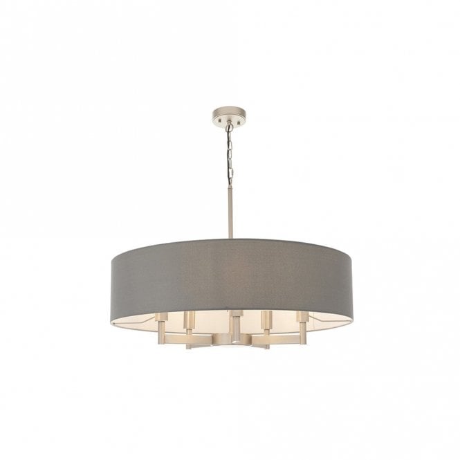 CHARLIE Large Multi Arm Pendant With Grey Shade