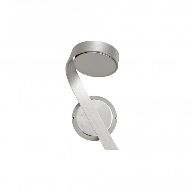 CHARLIE LED Wall Light Polished Chrome Silver Left Side with Switch