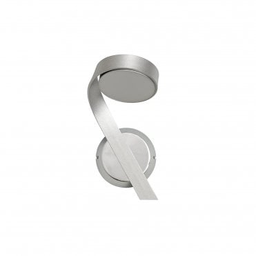 CHARLIE LED Wall Light Polished Chrome Silver Left Side with Switch