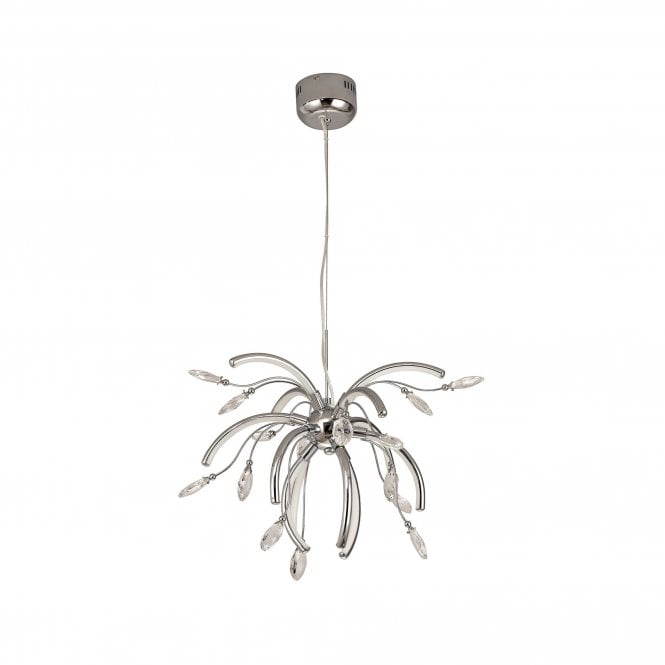 CHARLOTTE Integral LED Light Ceiling Flush Polished Chrome Medium