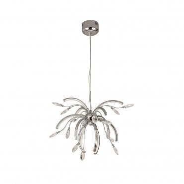 CHARLOTTE Integral LED Light Ceiling Flush Polished Chrome Medium