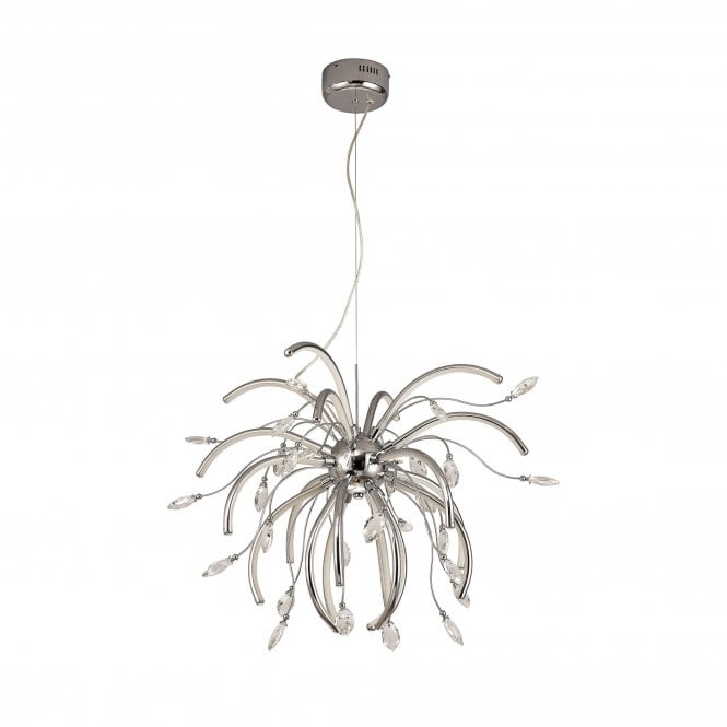 CHARLOTTE Integral LED Light Ceiling Pendant Polished Chrome Large