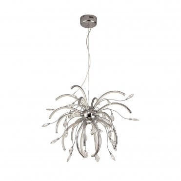 CHARLOTTE Integral LED Light Ceiling Pendant Polished Chrome  Large
