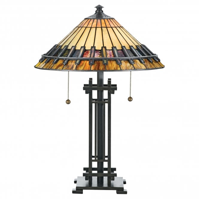 CHASTAIN - Desk Lamp with Tiffany Glass