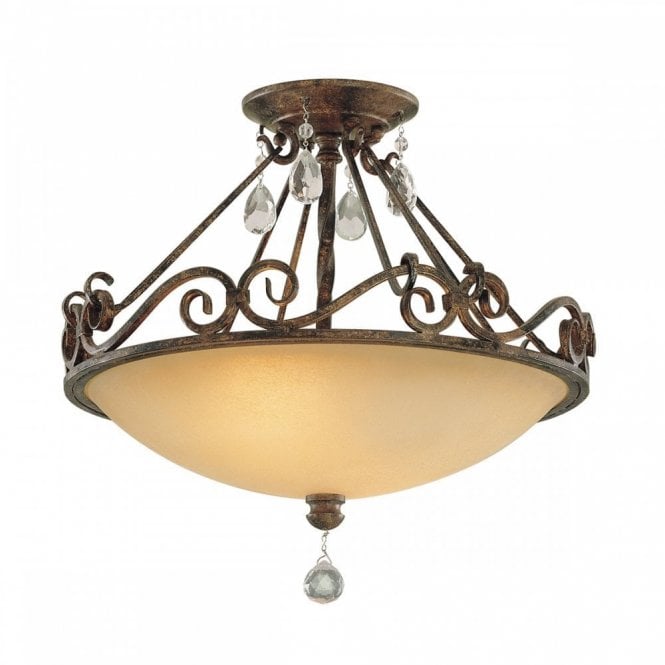 CHATEAU 2 Light Semi-Flush Light Bronze
