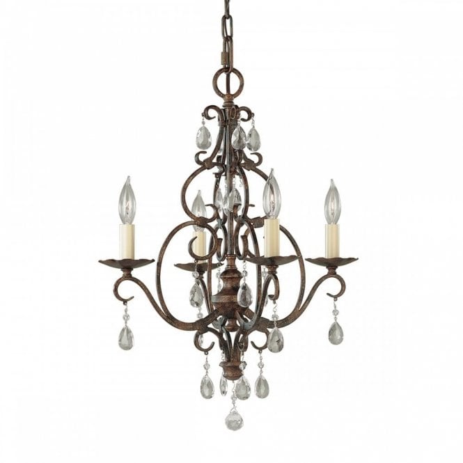 CHATEAU 4 Light Ceiling Chandelier Bronze