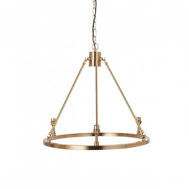 Chester 3 Light Ceiling Pendant - Aged Brass (Fitting Only)