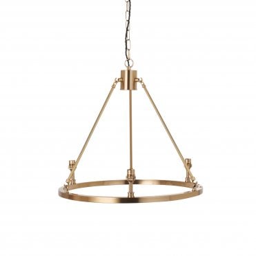 Chester 3 Light Ceiling Pendant - Aged Brass (Fitting Only)
