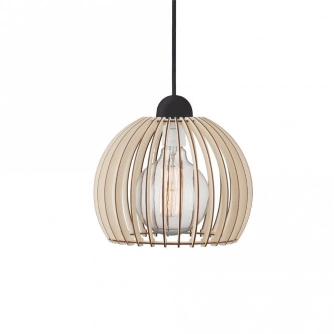 CHINO 25 - Ceiling Pendant in Slatted Wood