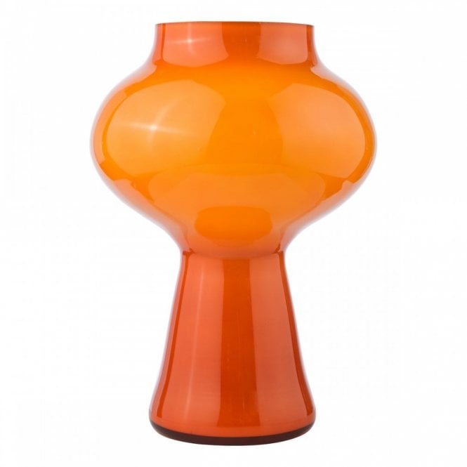 Chrissy Table Lamp - Orange Art Glass