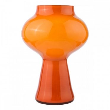 Chrissy Table Lamp - Orange Art Glass
