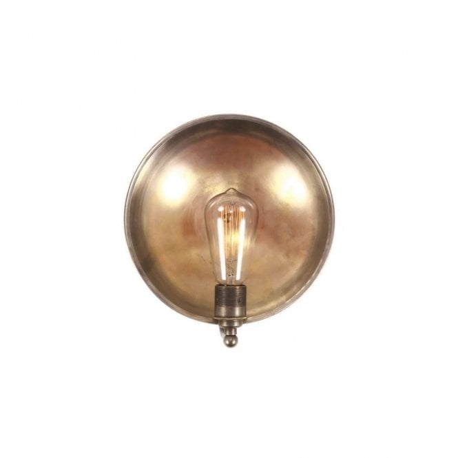 Chulainn - Industrial Dish Wall Light In Antique Silver