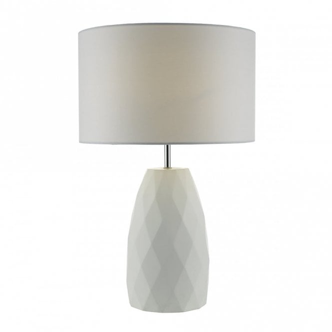 CIARA - Table Lamp White Complete With Shade Ceramic