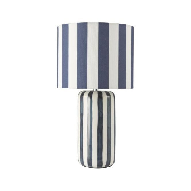Cicada Ceramic Table Lamp with Shade - Blue