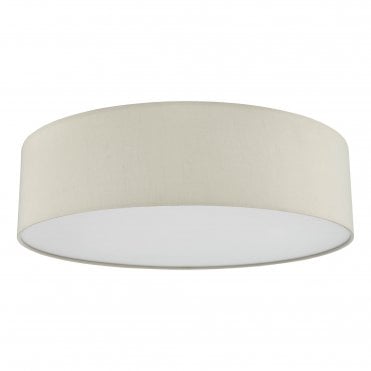 large round flush light in taupe with diffuser