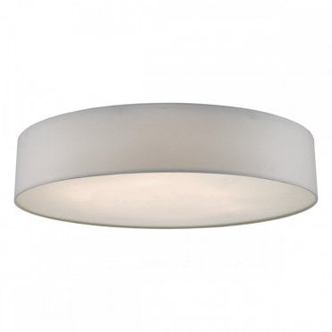 CIERRO Large 80cm 6 Light Ceiling Flush Light in Ivory with Diffuser