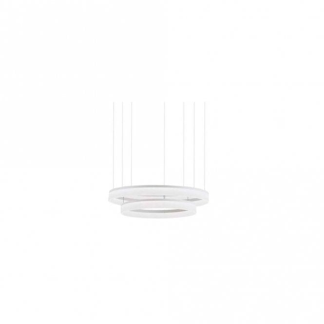 CIRC - 2 Ring Large LED Statement Ceiling Pendant Matte White