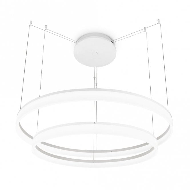 CIRC - Large LED Ceiling Pendant in Matte White - 1m Diameter