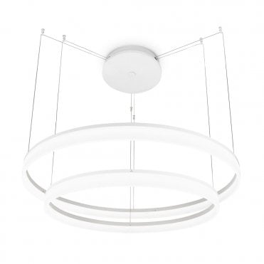 CIRC - Large LED Ceiling Pendant in Matte White - 1m Diameter