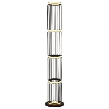 CIRCOLO LED Cage Style Floor Lamp | Black