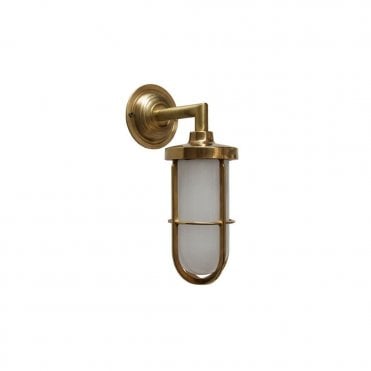 CLADACH - Brass Well Glass Wall Light In Satin Brass