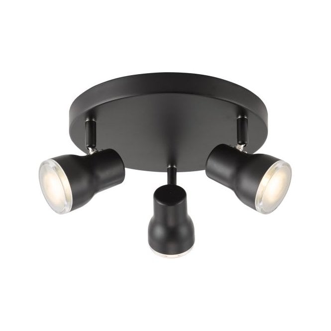 Clint 3 Light IP44 Bathroom Cluster Spotlight - Matte Black
