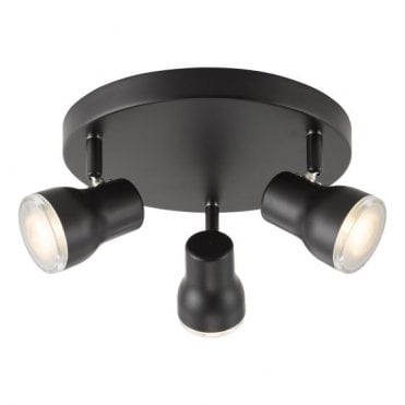 Clint 3 Light IP44 Bathroom Cluster Spotlight - Matte Black
