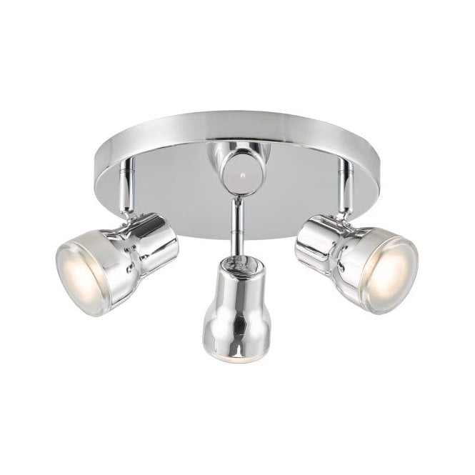 Clint 3 Light IP44 Bathroom Cluster Spotlight - Polished Chrome
