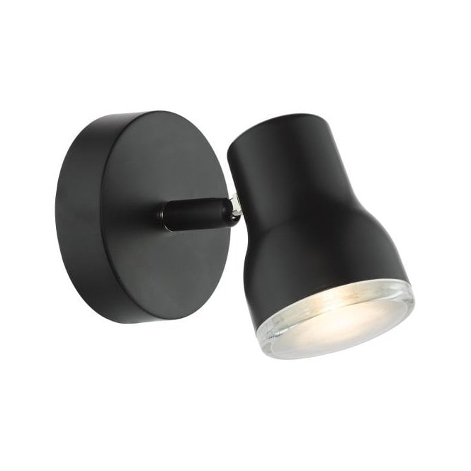 Clint IP44 Bathroom Spotlight Wall Light - Matte Black