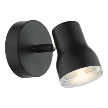 Clint IP44 Bathroom Spotlight Wall Light - Matte Black