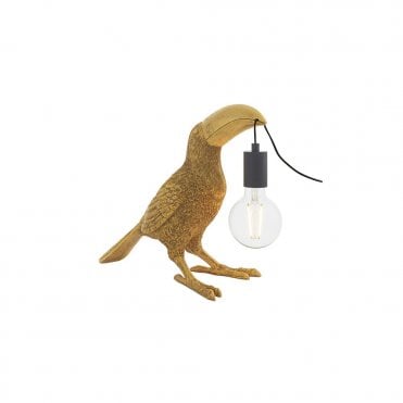 CLYDE Vintage Gold Toucan Table Light