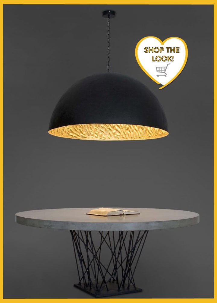 table with domw light