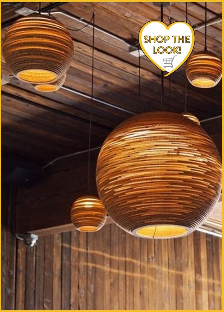 wood effect sphere lights