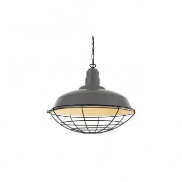 COBAL - Industrial Ceiling Pendant In Powder Coated Grey