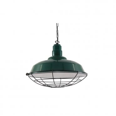 COBAL - Industrial Ceiling Pendant In Powder Coated Racing Green