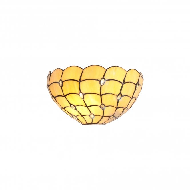 COLLETTE 2 Light Handcrafted Tiffany Wall Light Beige Black