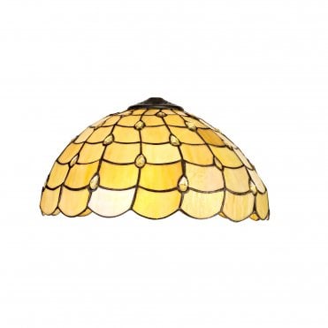 COLLETTE Handcrafted Tiffany Easy Fit Ceiling Shade Beige Black