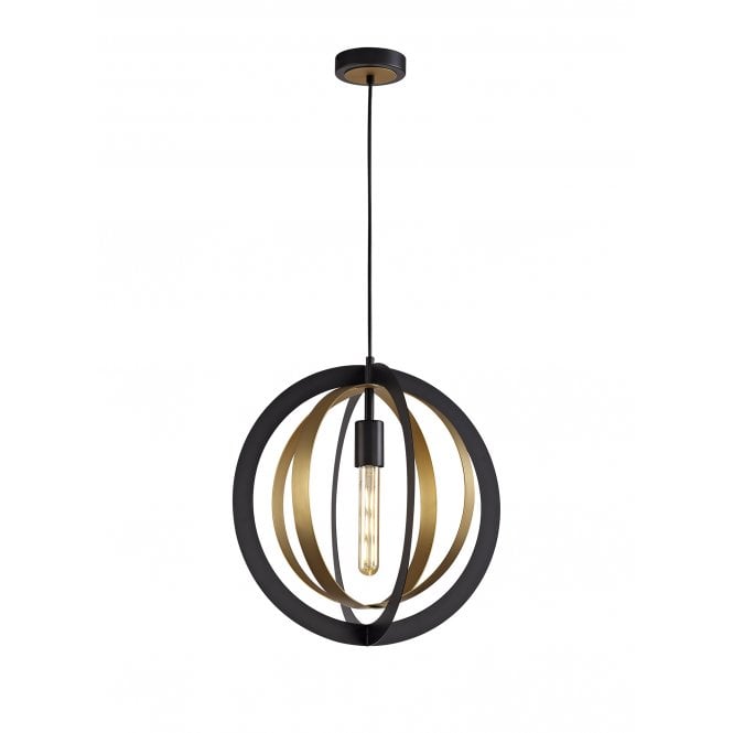 COMPASS Ceiling Pendant Light Black/Satin Gold